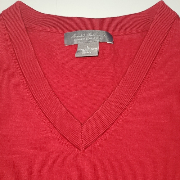 Daniel Cremieux Men's Large red vneck vest morino wool - Picture 4 of 12